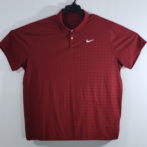 Nike Other - Nike Polo Shirt Mens 3XL Dri-FIT Red Golf Athletic Performance Swoosh